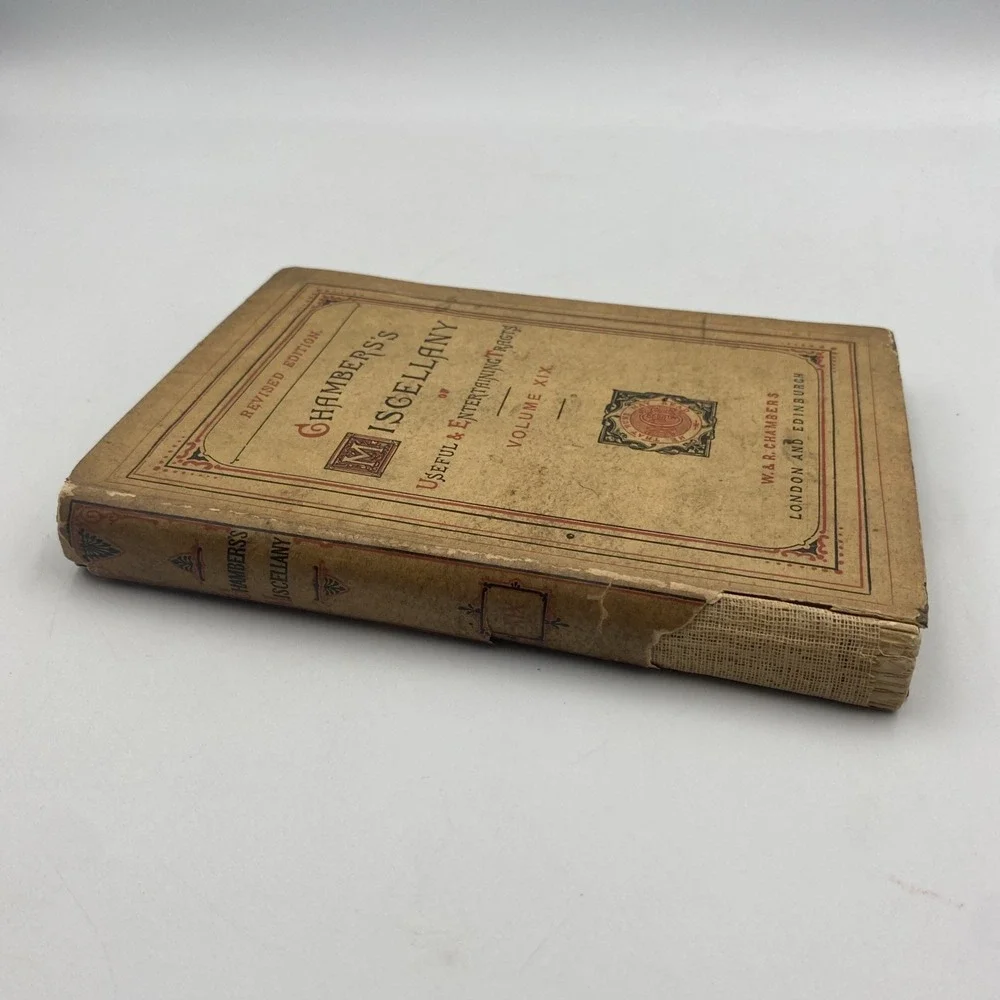 Antique‎ Chambers's Miscellany of Instructive & Entertaining Tracts Vol XIX 1872
